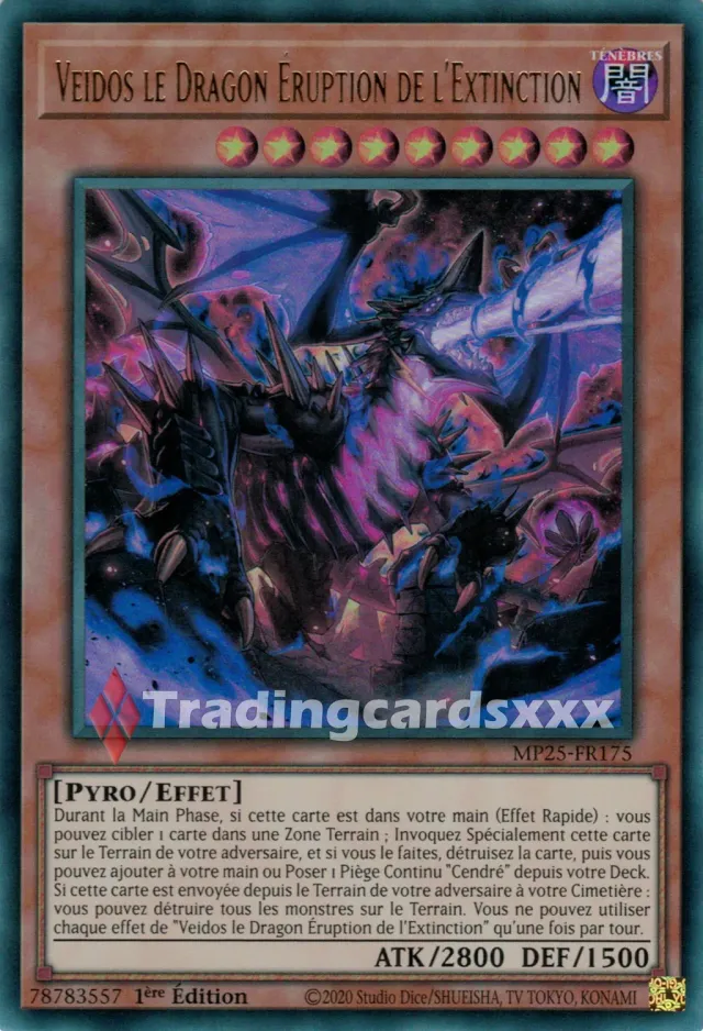 Yu-Gi-Oh! Veidos le Dragon Éruption de l'Extinction MP25-FR175 UR