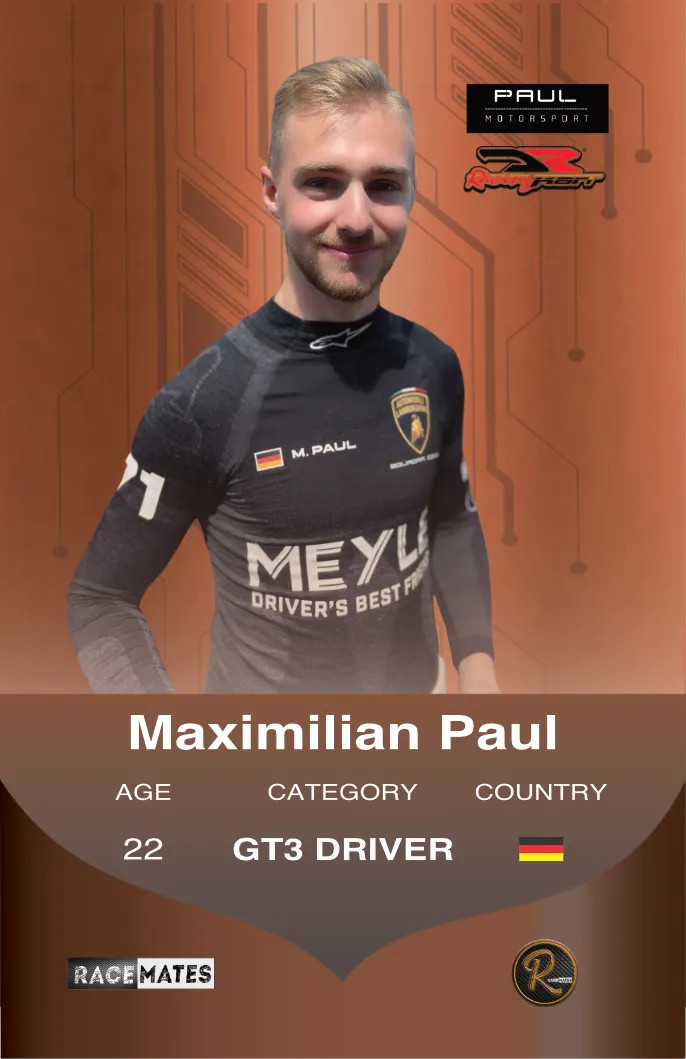 Racemates Maximilian Paul carte collector GT3 Lamborghini