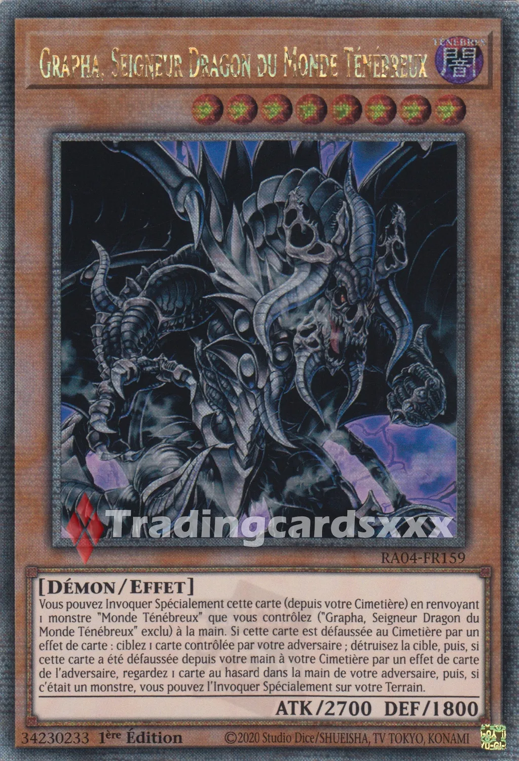 Yu-Gi-Oh! Grapha, Seigneur Dragon du Monde Ténébreux carte RA04-FR159