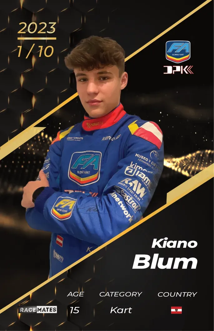 RACEMATES Kiano Blum carte à collectionner blockchain