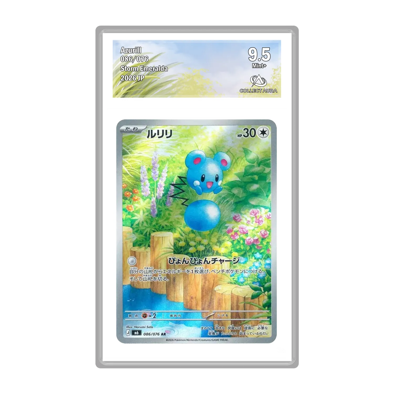 Hikaru Distribution Azurill AR 086/076 carte gradée japonaise