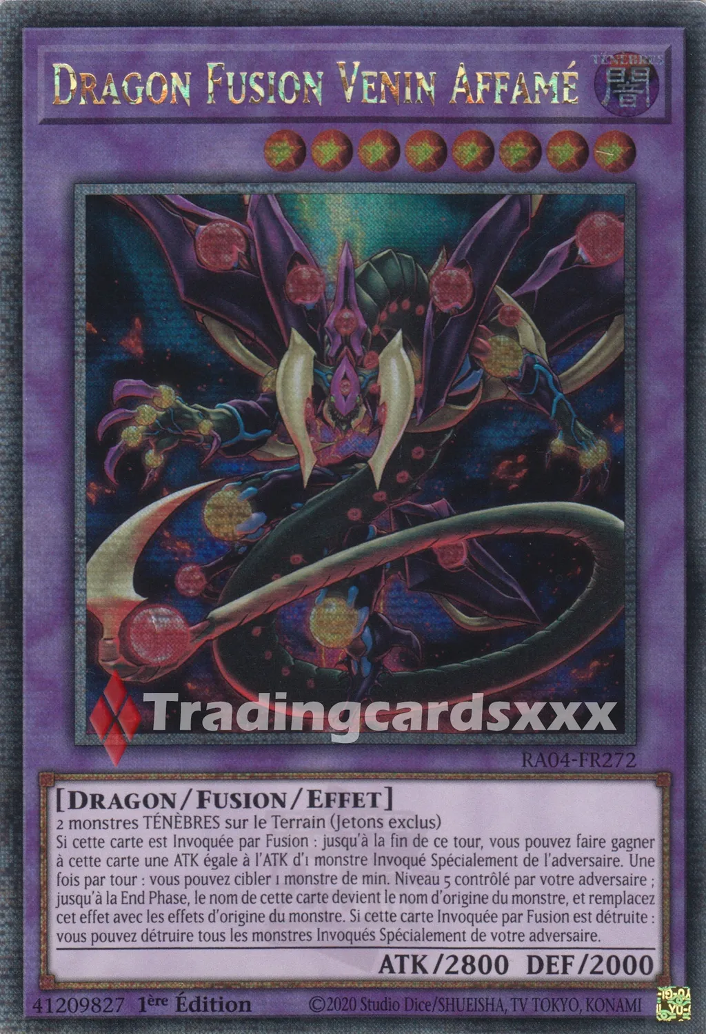 Yu-Gi-Oh! Dragon Fusion Venin Affamé RA04-FR272 carte