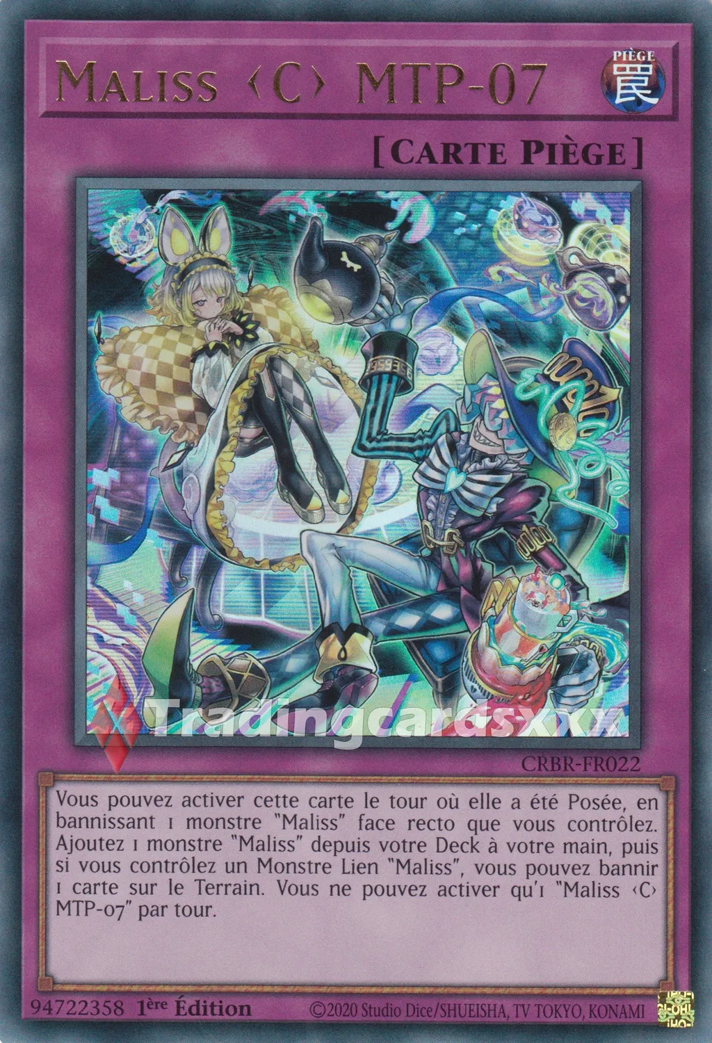 Yu-Gi-Oh! Maliss C MTP-07 CRBR-FR022 carte 1ère édition
