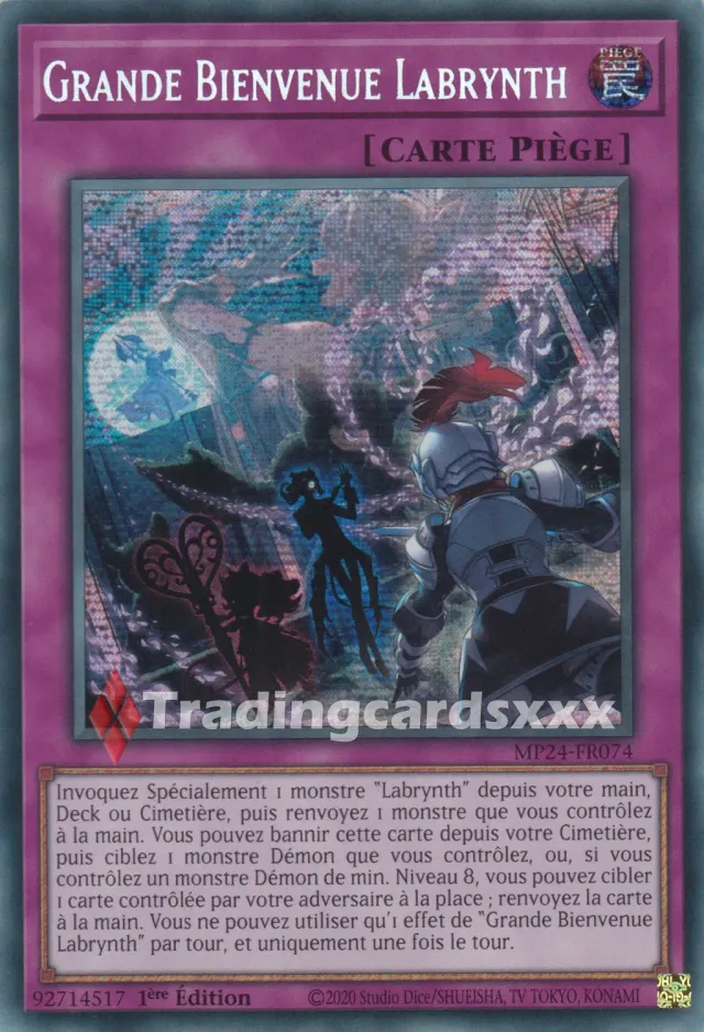 Yu-Gi-Oh! Grande Bienvenue Labrynth MP24-FR074 carte à l'unité Secret Rare