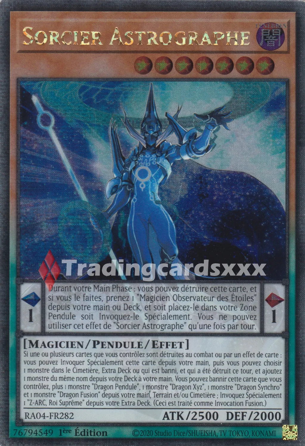 Yu-Gi-Oh! Sorcier Astrographe RA04-FR282 carte 1ère édition