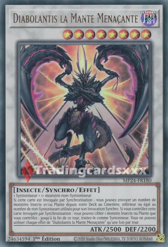 Yu-Gi-Oh! Diabolantis la Mante Menaçante MP24-FR180 carte UR