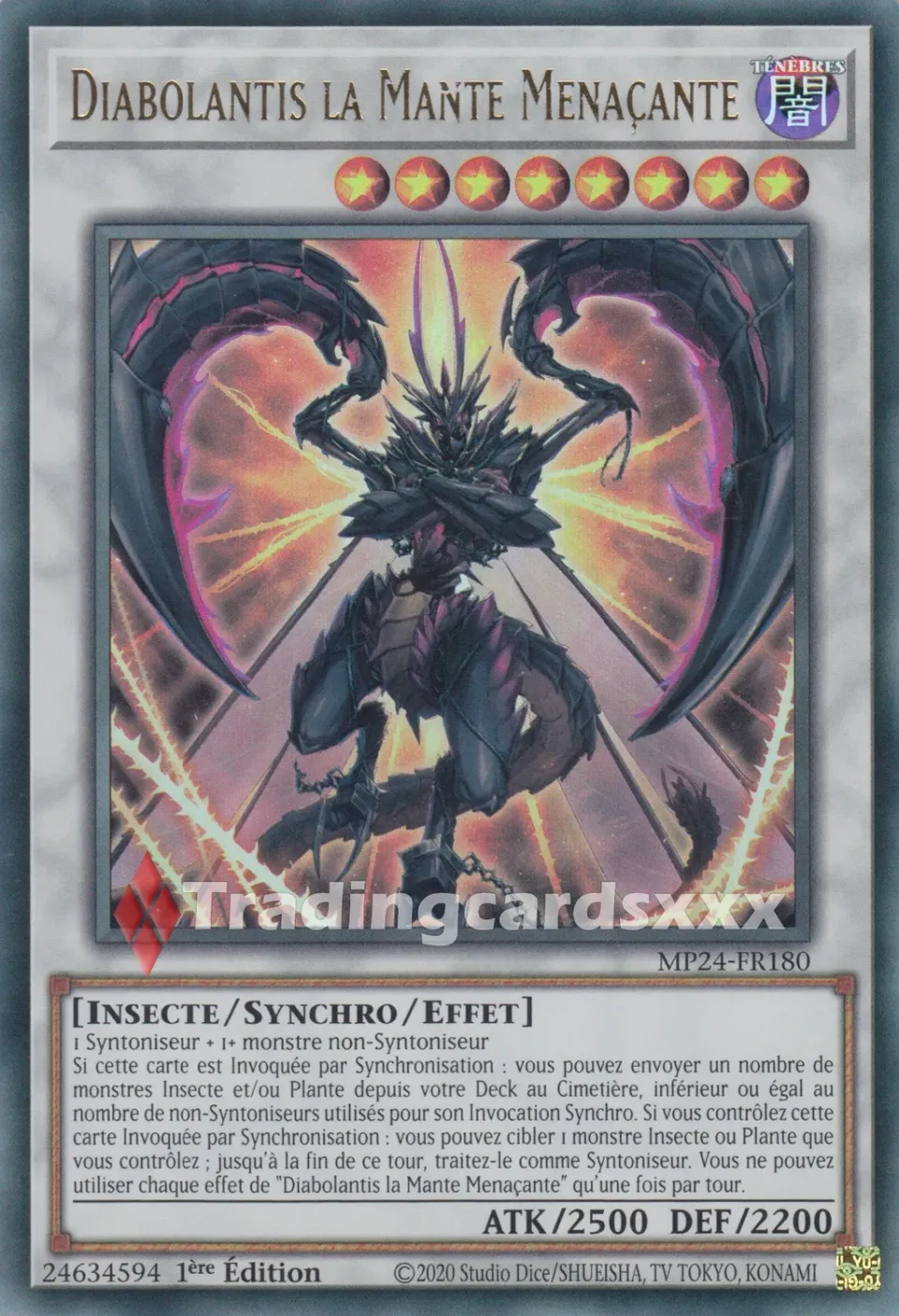 Yu-Gi-Oh! Diabolantis la Mante Menaçante MP24-FR180 carte UR