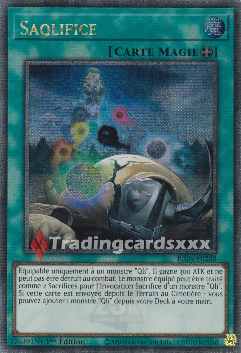 Yu-Gi-Oh! Ruée du Quart de Siècle RA04-FR238 Saqlifice carte à l'unité