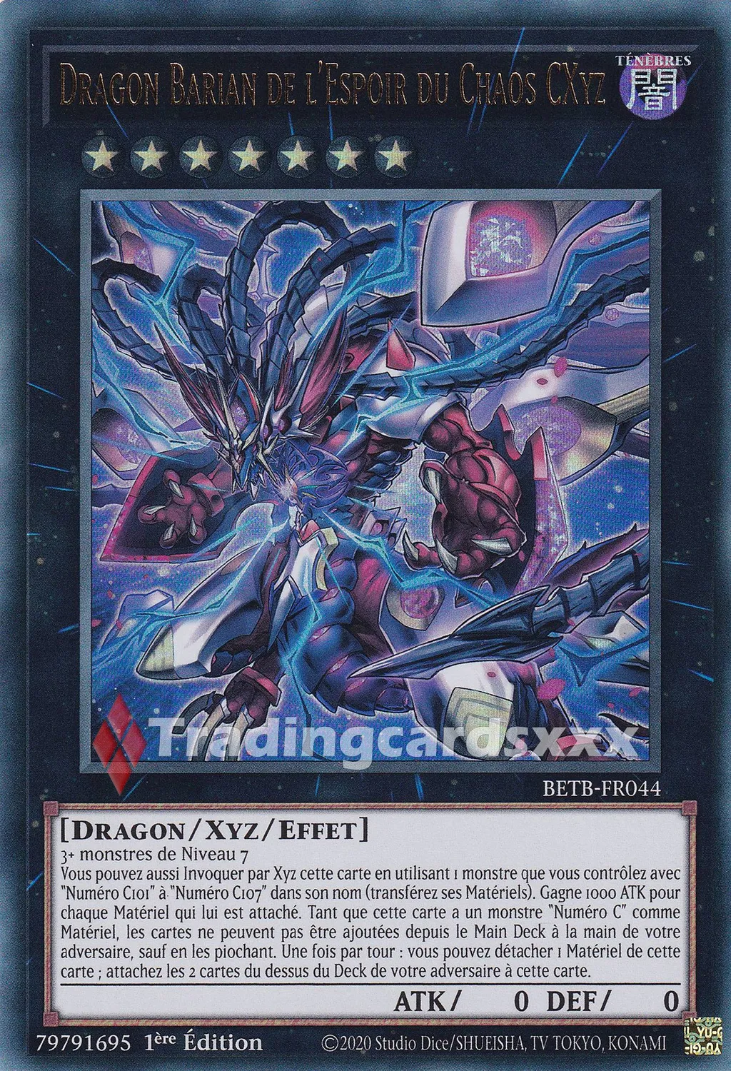 Yu-Gi-Oh! Dragon Barian de l'Espoir du Chaos CXyz carte