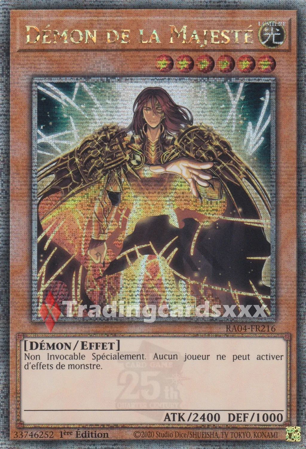 Yu-Gi-Oh! Ruée Quart Siècle Démon de la Majesté RA04-FR216 carte