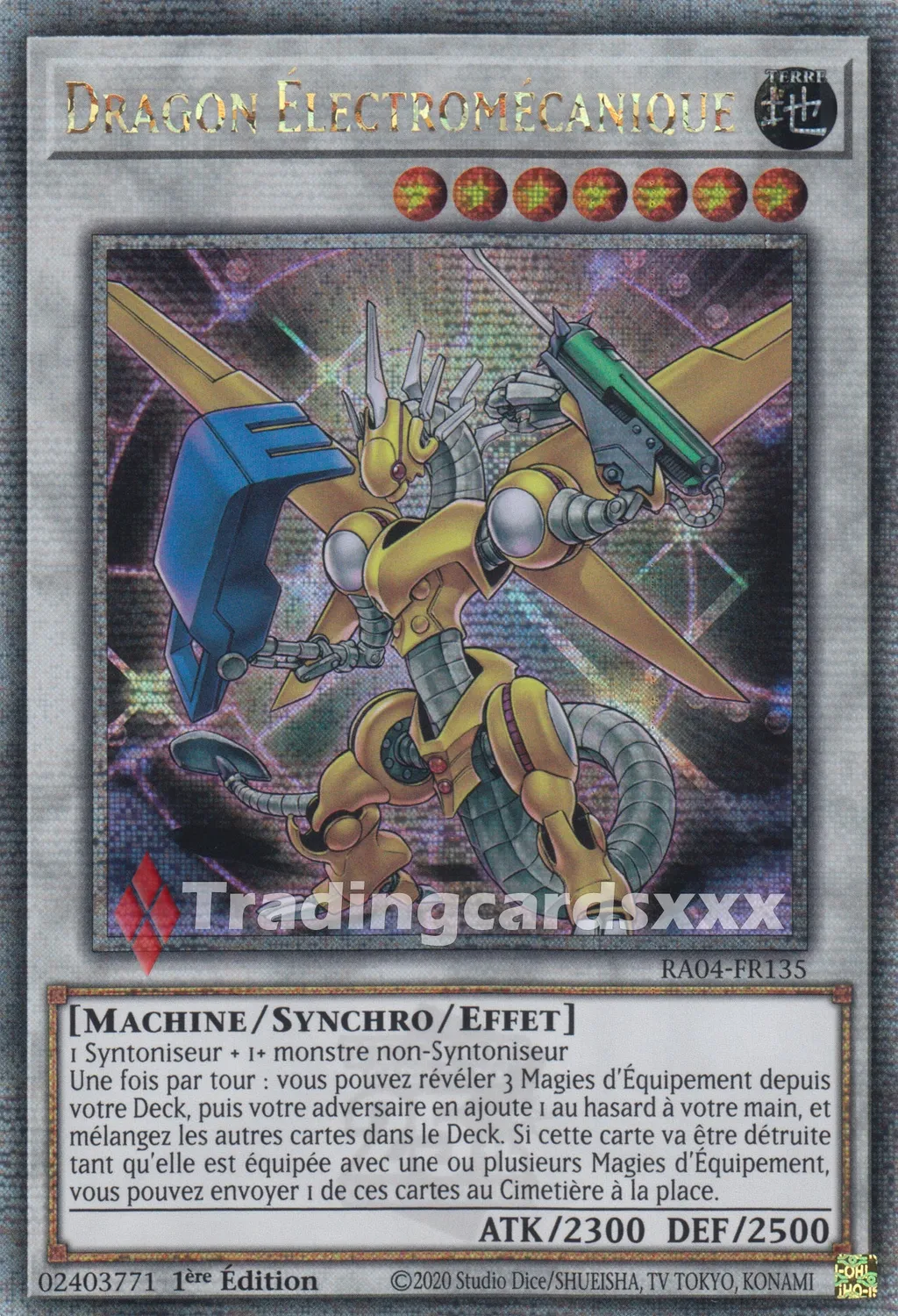 Yu-Gi-Oh! Ruée Quart Siècle Dragon Électromécanique RA04-FR135 carte