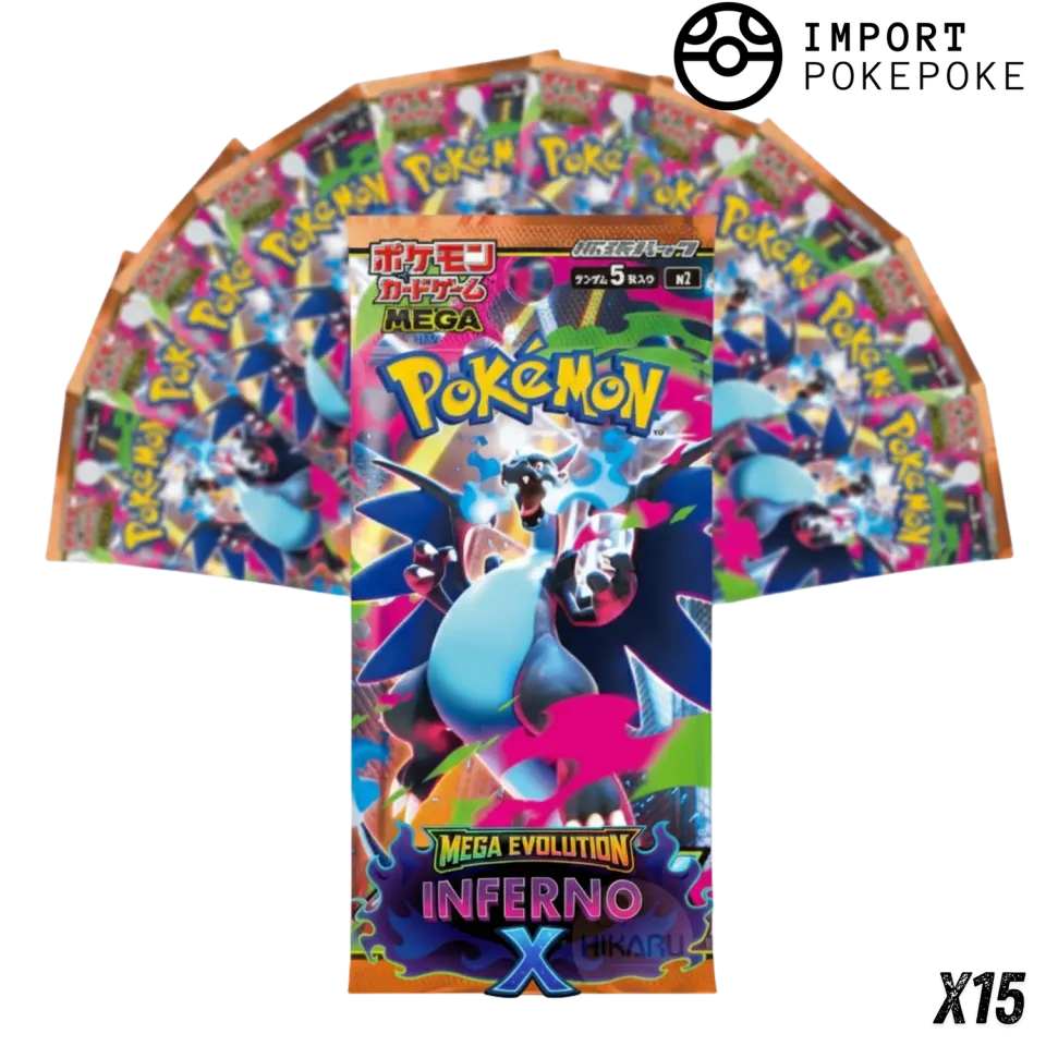 Pokémon Inferno X M2 booster japonais lot de 15