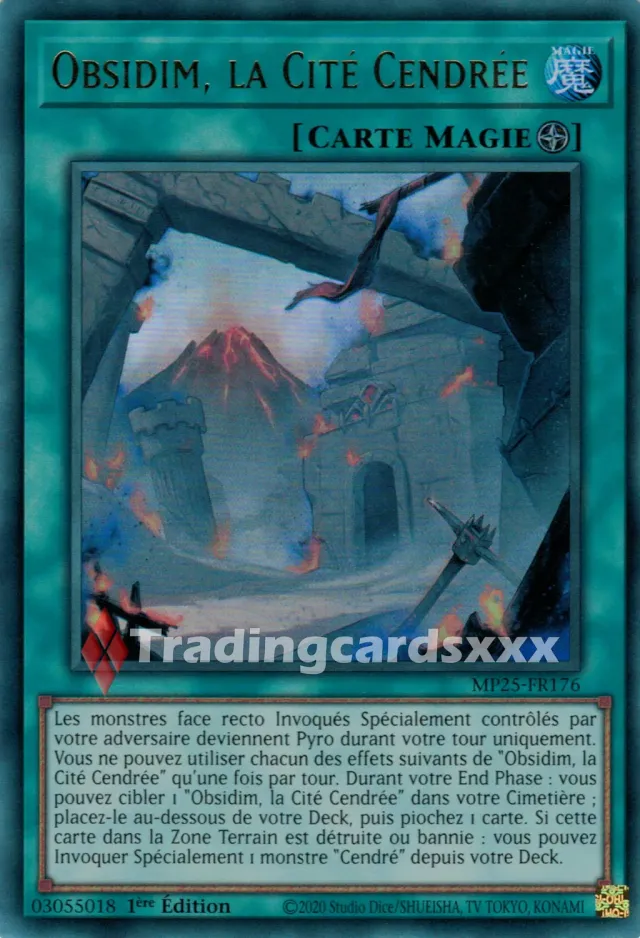 Yu-Gi-Oh! Obsidim Cité Cendrée MP25-FR176 carte UR Méga-Pack