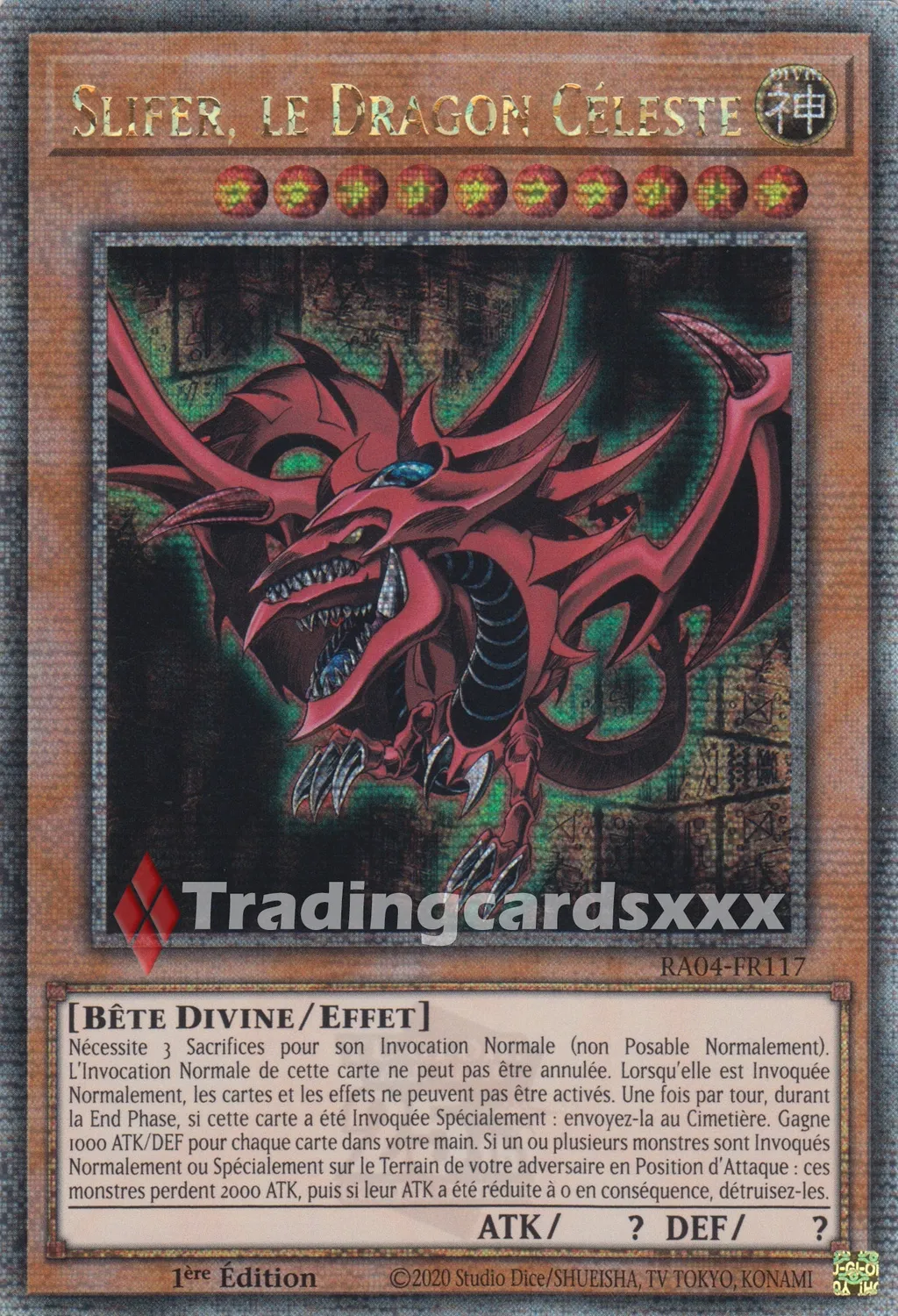 Yu-Gi-Oh! Slifer, le Dragon Céleste carte