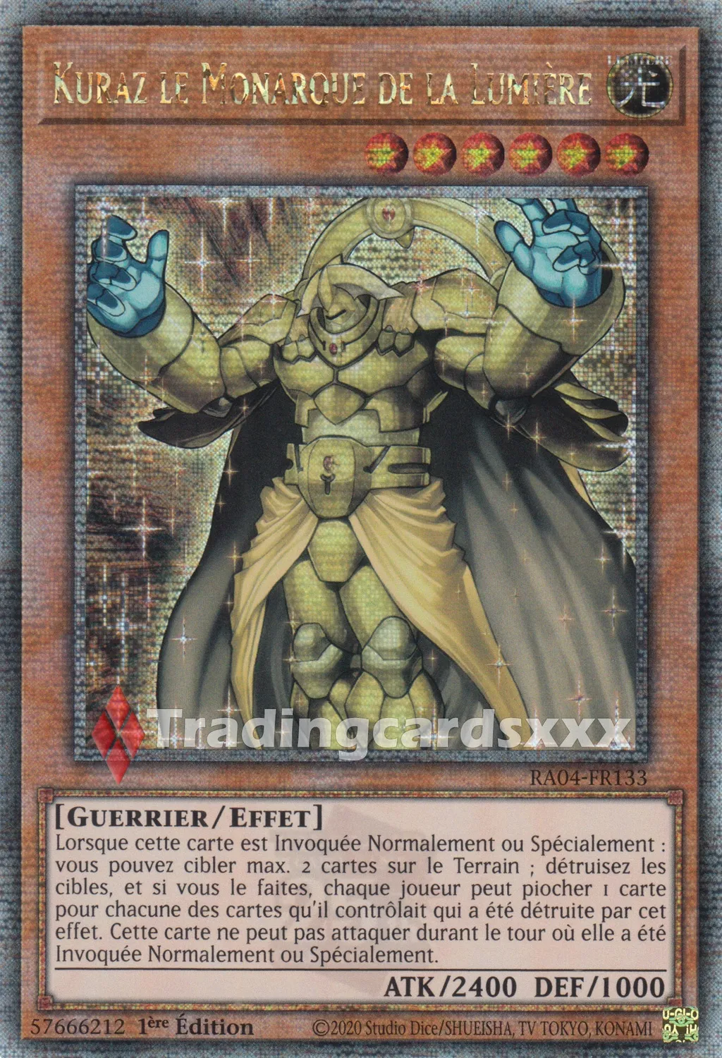 Yu-Gi-Oh! Kuraz Monarque Lumière RA04-FR133 carte à l'unité