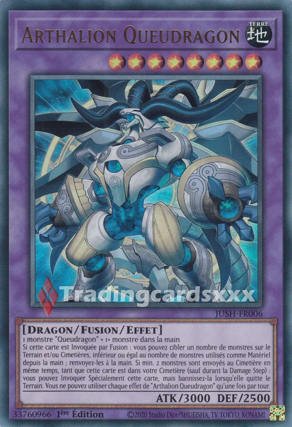 Yu-Gi-Oh! Arthalion Queudragon JUSH-FR006 carte