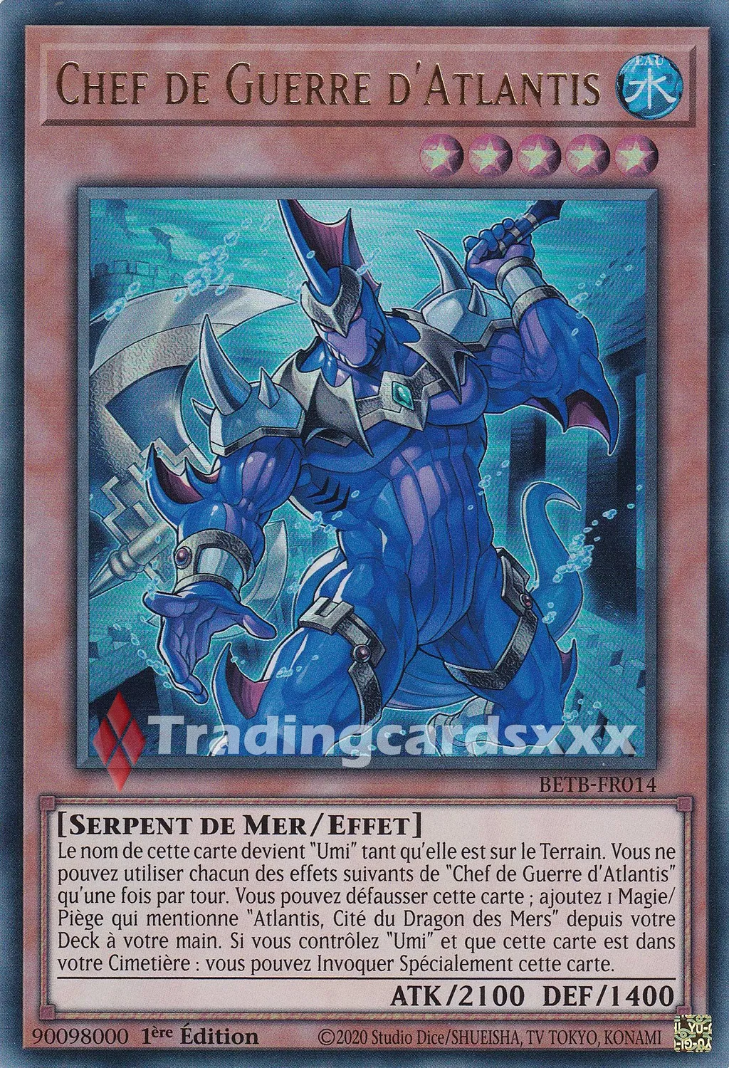 Yu-Gi-Oh! Chef de Guerre d'Atlantis carte