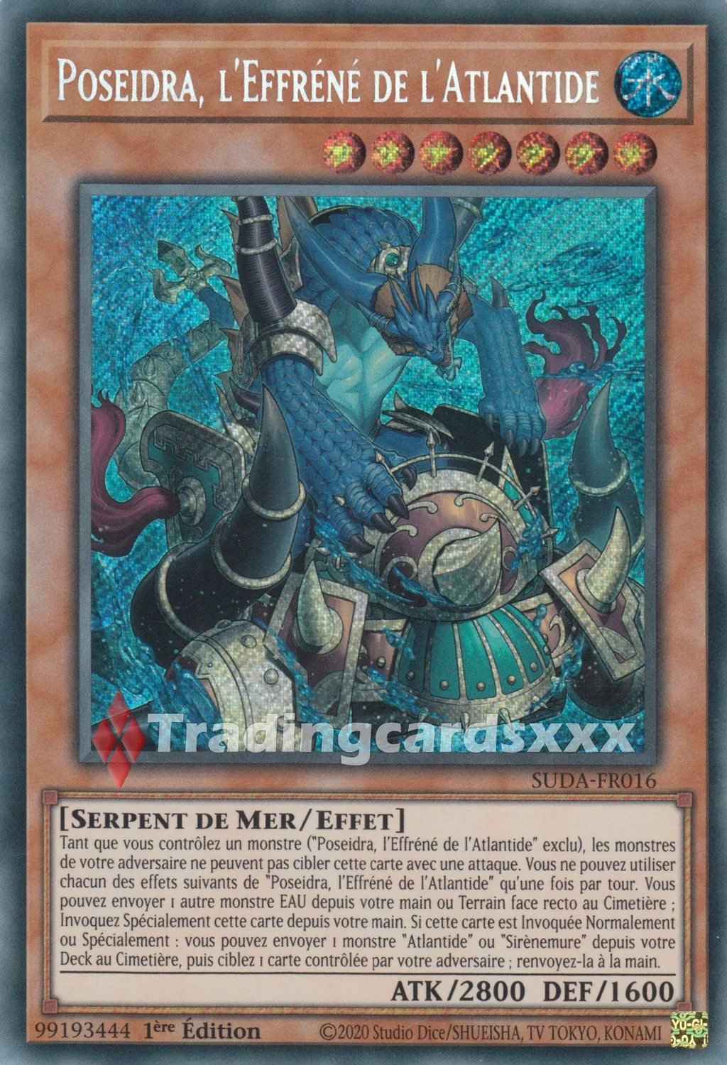 Yu-Gi-Oh! Ténèbres Suprêmes Poseidra SUDA-FR016 carte