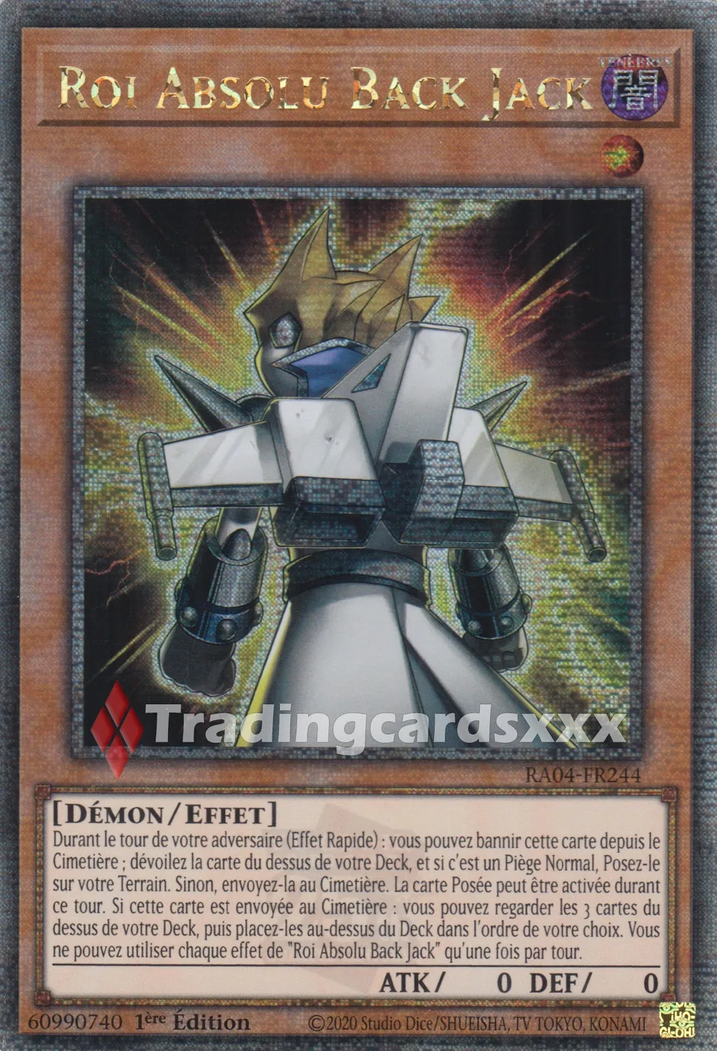 Yu-Gi-Oh! Ruée Quart Siècle Roi Absolu Back Jack RA04-FR244 carte