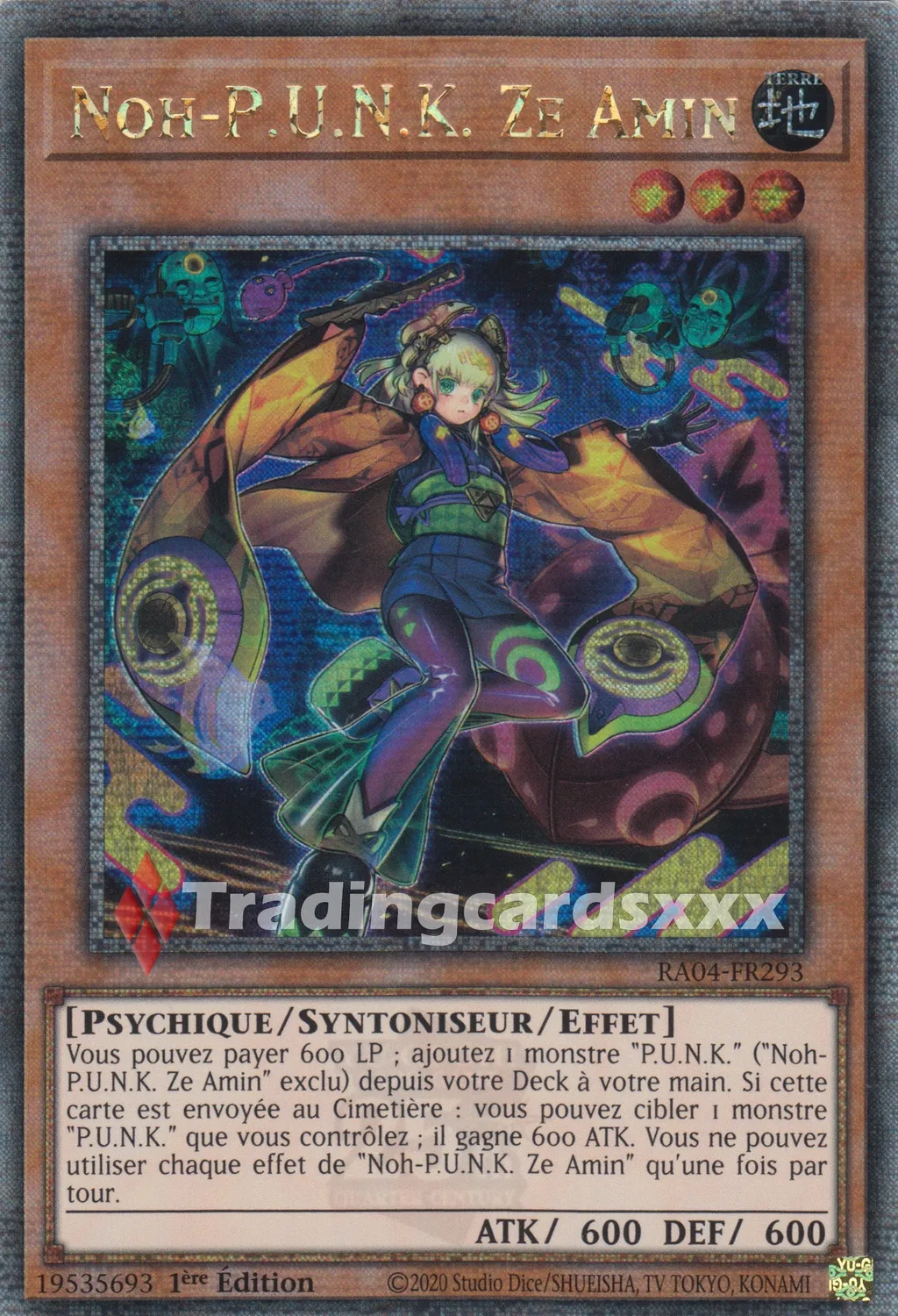 Yu-Gi-Oh! Ruée Quart Siècle Noh-P.U.N.K. Ze Amin RA04-FR293 carte à l’unité