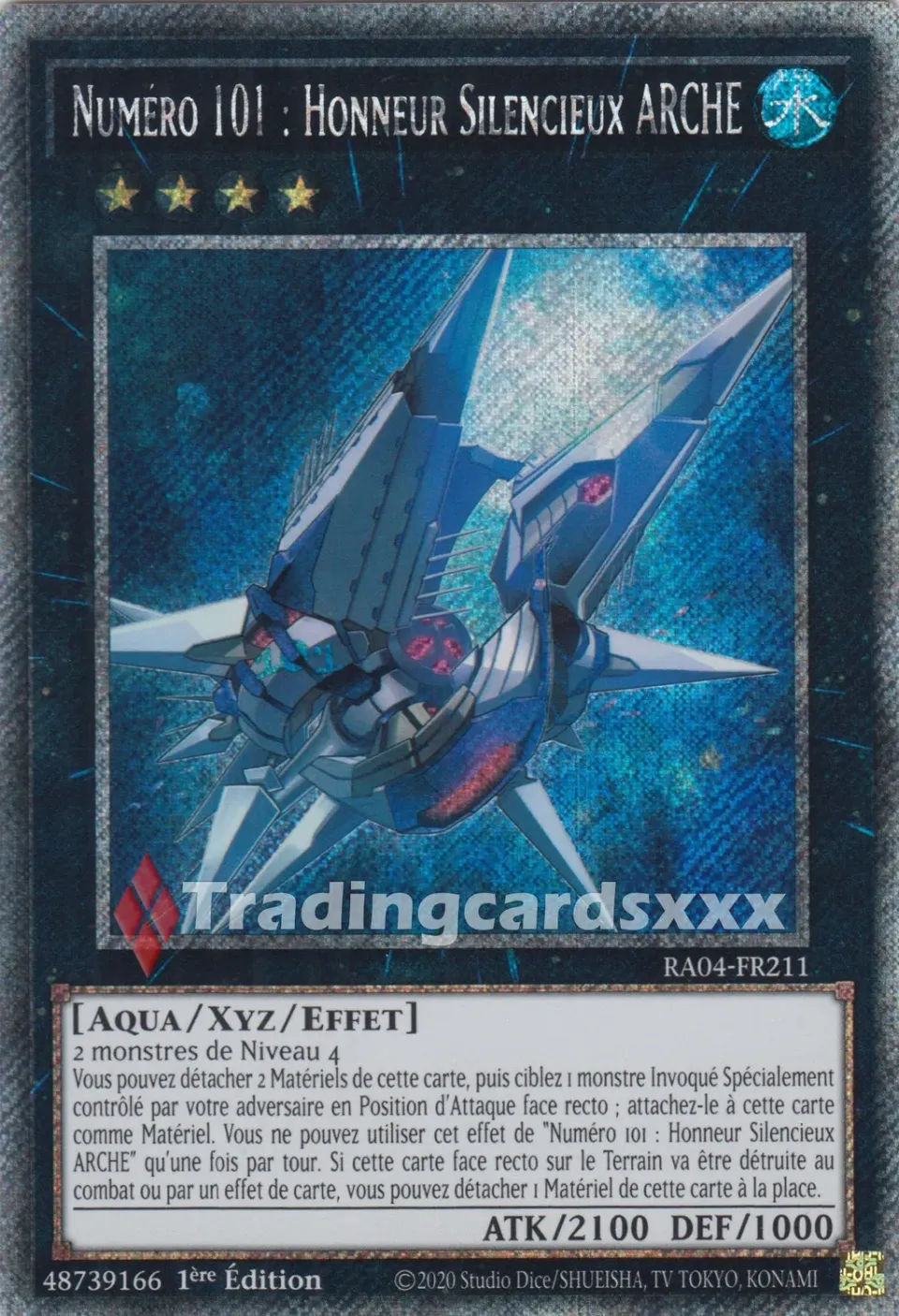 Yu-Gi-Oh! Numéro 101 Honneur Silencieux RA04-FR211 Carte