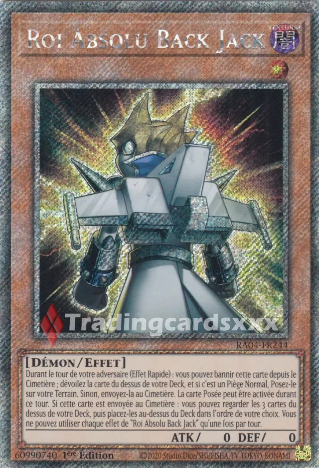 Yu-Gi-Oh! Ruée Quart Siècle Roi Absolu Back Jack RA04-FR244 carte