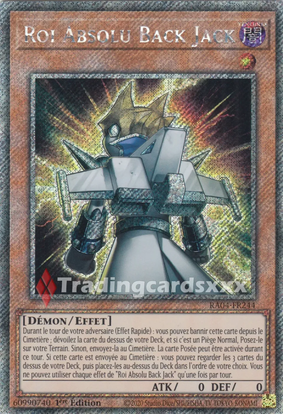 Yu-Gi-Oh! Ruée Quart Siècle Roi Absolu Back Jack RA04-FR244 carte