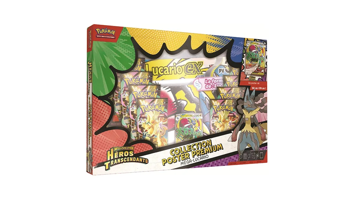 Pokémon Héros Transcendants coffret poster premium 10 boosters