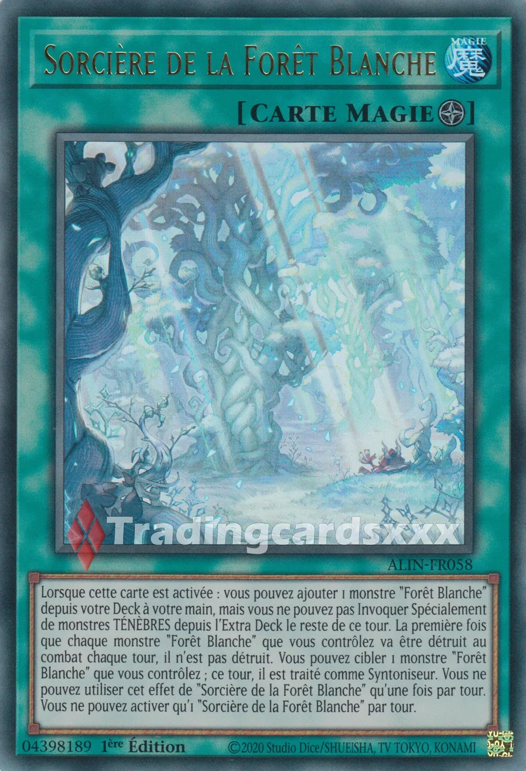 Yu-Gi-Oh! Sorcière Forêt Blanche ALIN-FR058 carte à l'unité