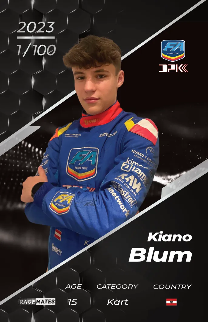 RACEMATES Kiano Blum carte à collectionner blockchain