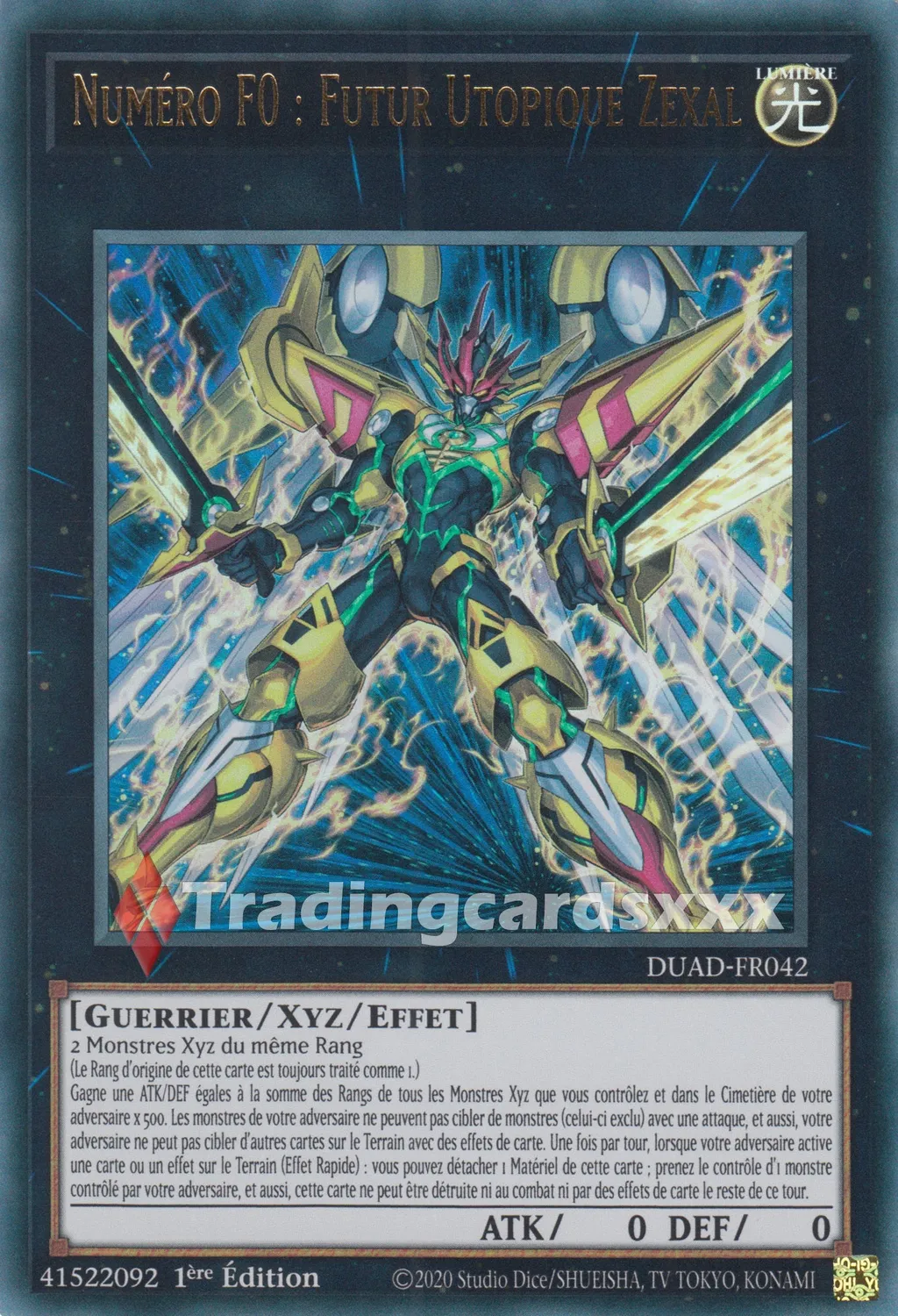 Yu-Gi-Oh! Numéro F0 Futur Utopique Zexal DUAD-FR042 carte