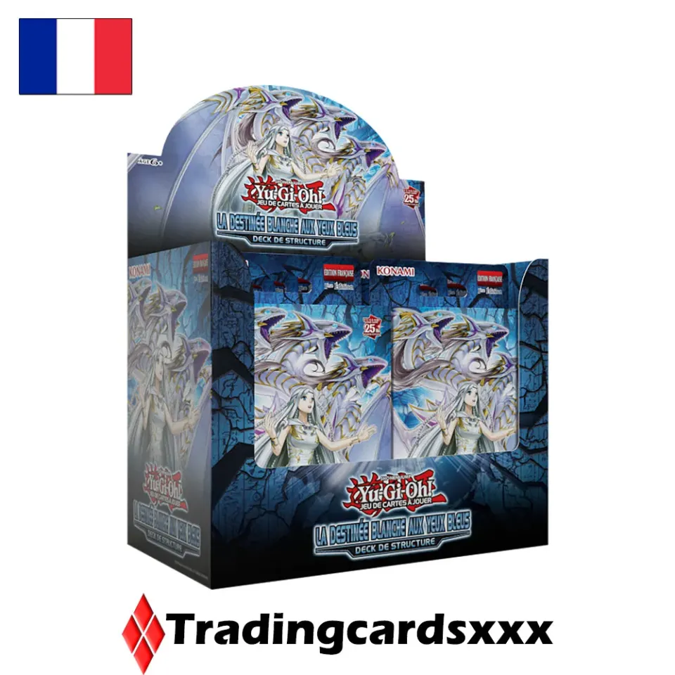 Yu-Gi-Oh! Destinée Blanche Yeux Bleus display 8 decks structure