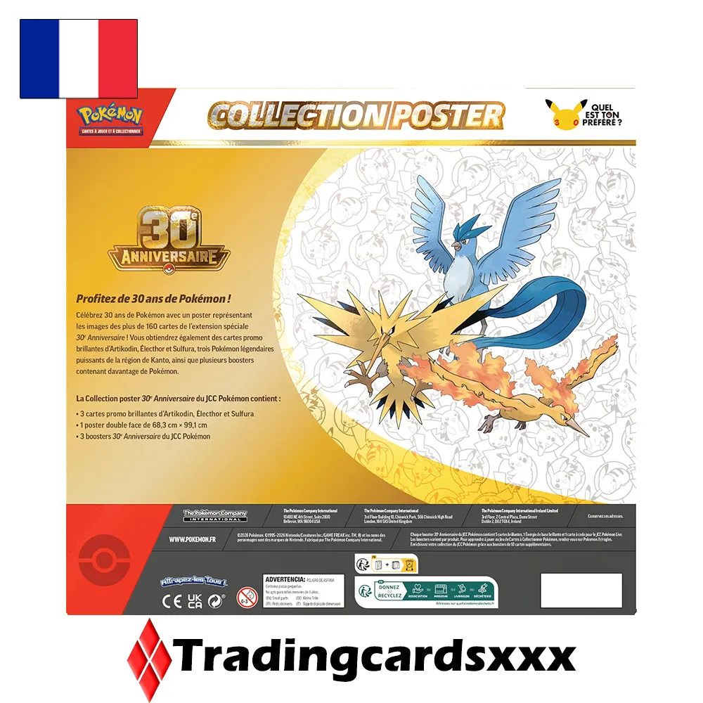 Pokémon 30e Anniversaire ME05.5 collection poster oiseaux français