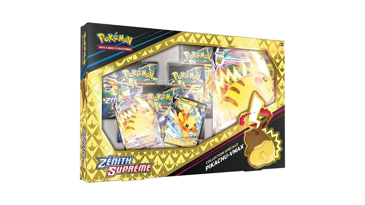 Pokémon Zénith Suprême Pikachu VMAX Coffret 5 Boosters FR
