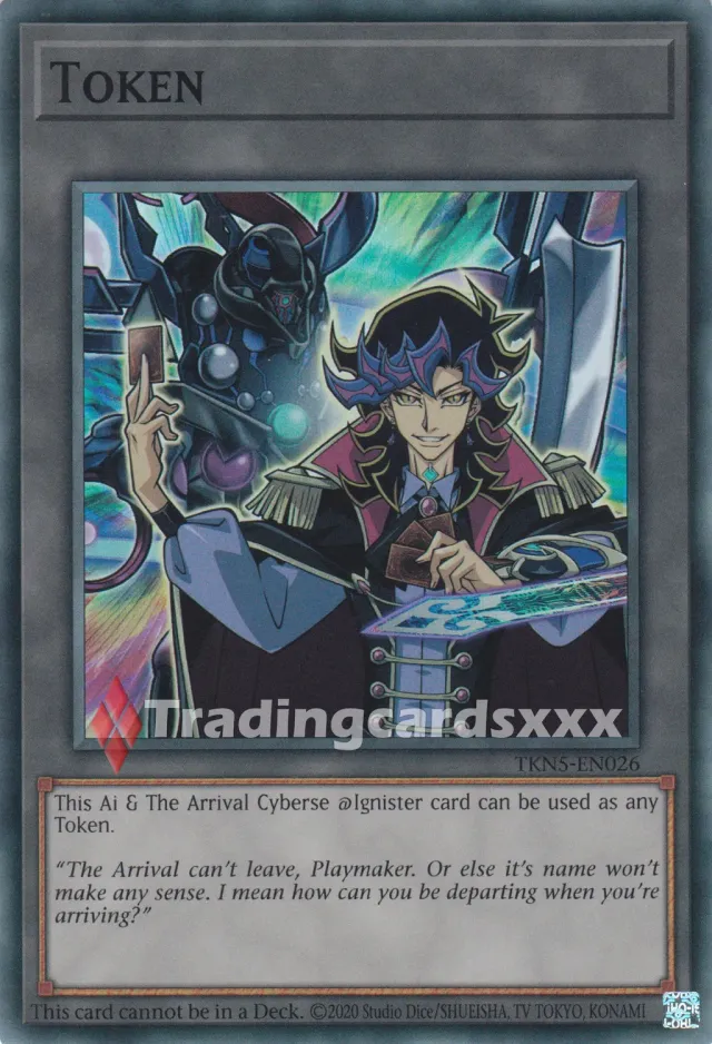 Yu-Gi-Oh! Token Ai Arrival Cyberse Ignister TKN5-EN026 carte SR anglaise