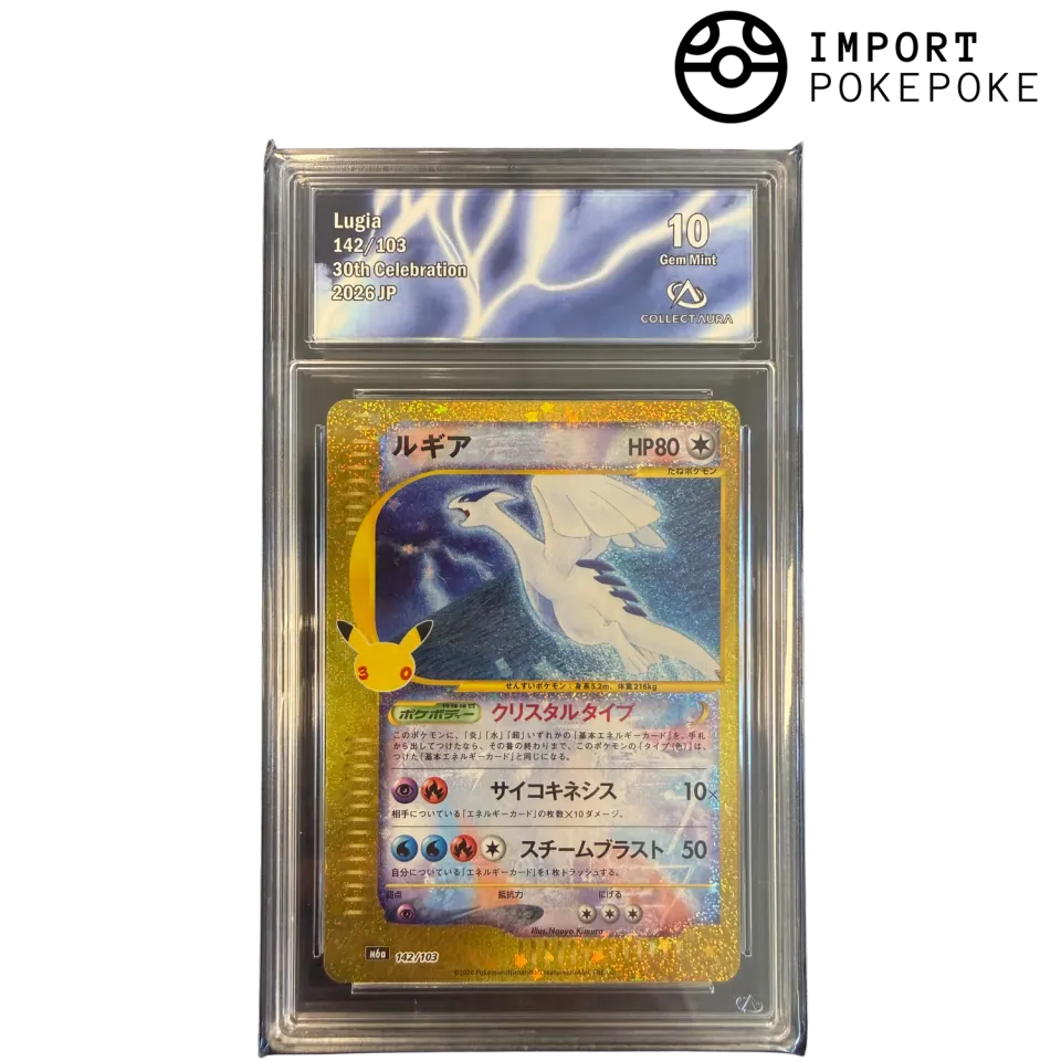 Pokémon M6a Lugia Crystal 142/103 Carte Gradée CollectAura