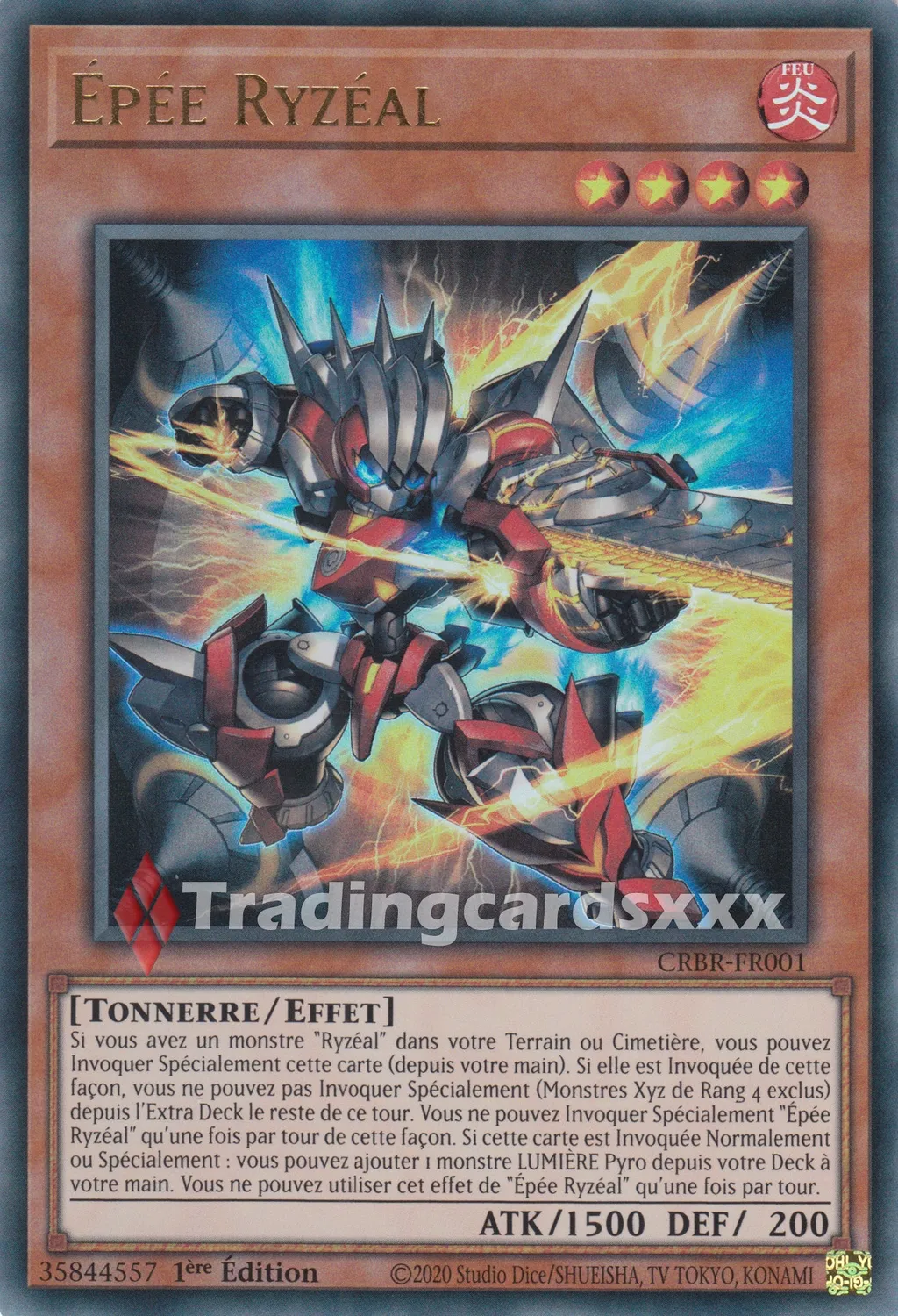 Yu-Gi-Oh! Épée Ryzéal carte à l'unité