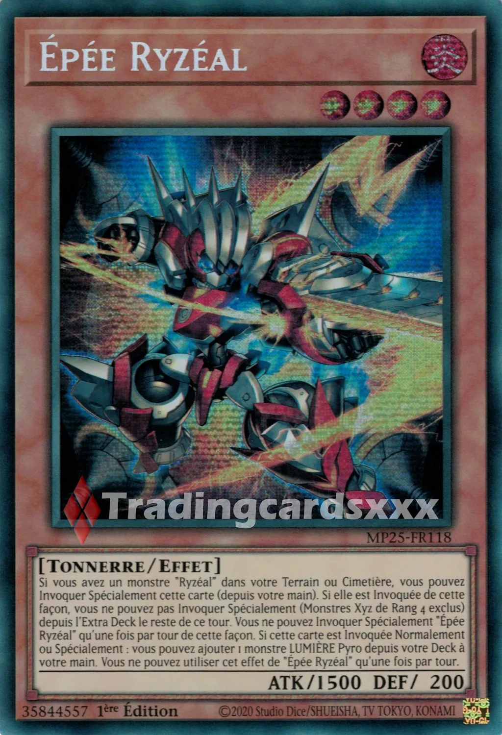 Yu-Gi-Oh! Épée Ryzéal carte à l'unité