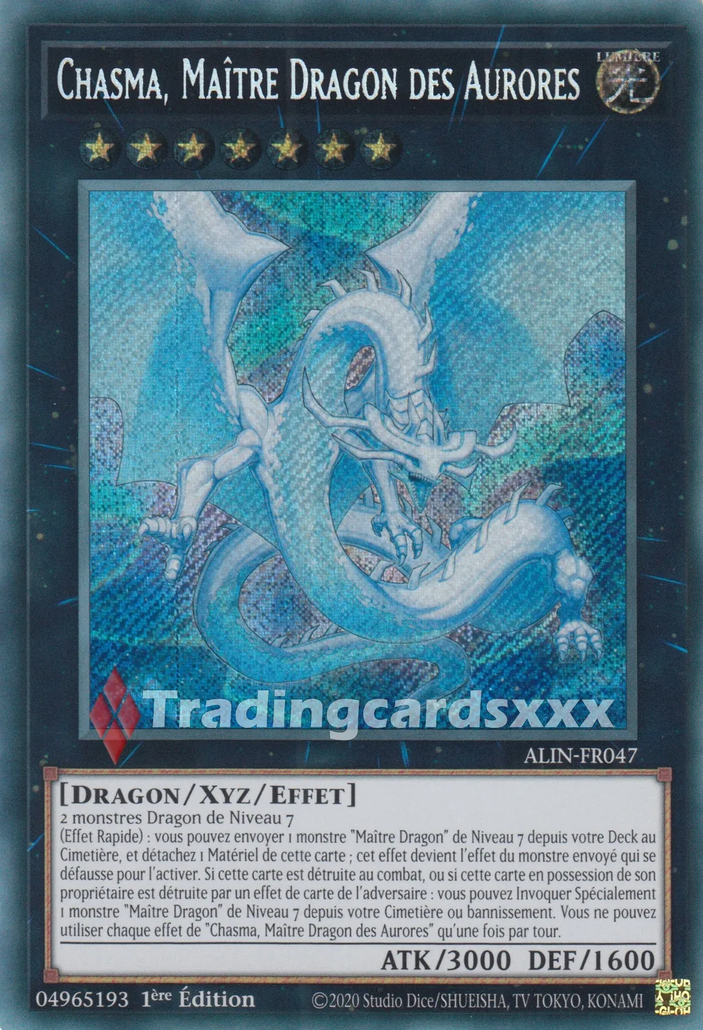 Yu-Gi-Oh! ALIN Chasma Maître Dragon des Aurores ALIN-FR047 carte