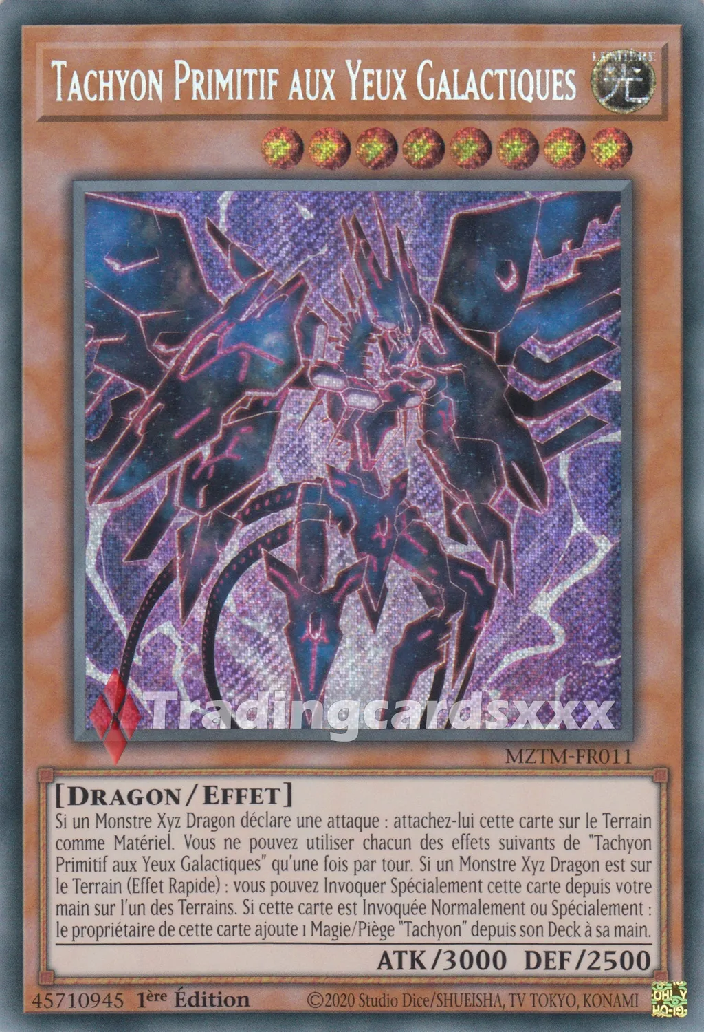 Yu-Gi-Oh! Labyrinthe du Maître Tachyon Primitif aux Yeux Galactiques MZTM-FR011 carte