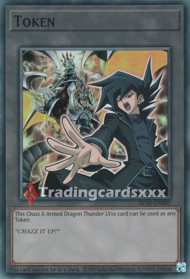 Yu-Gi-Oh! Token "Chazz & Armed Dragon Thunder LV10" carte SR TKN5-EN007