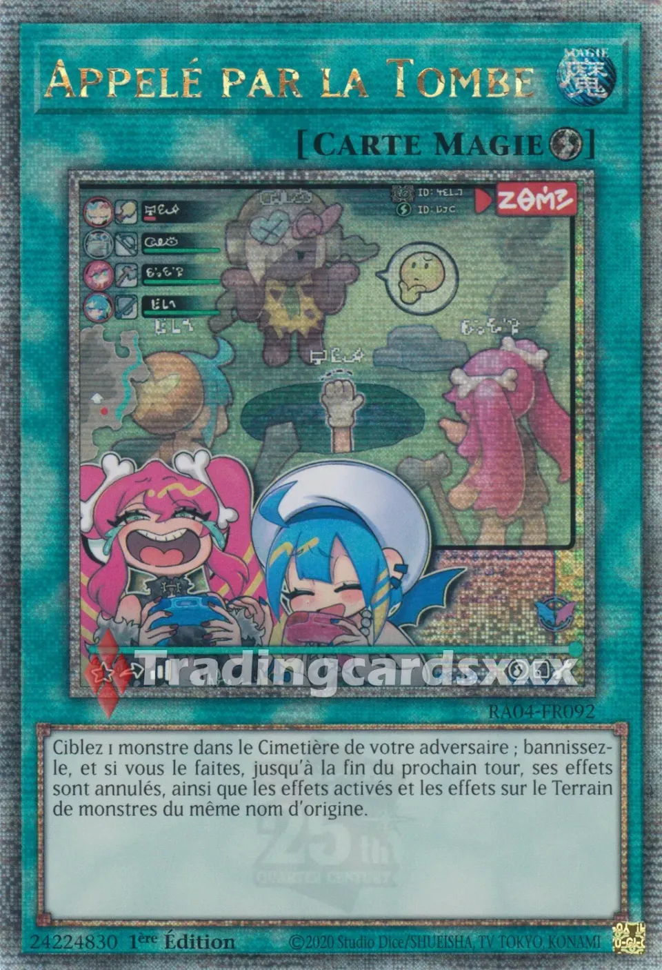 Yu-Gi-Oh! Ruée Quart Siècle Appelé par la Tombe RA04-FR092 carte QCSE