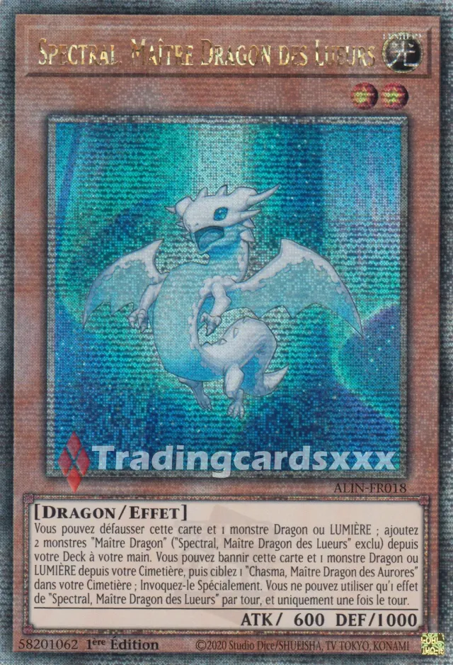 Yu-Gi-Oh! Spectral Maître Dragon Lueurs ALIN-FR018 carte