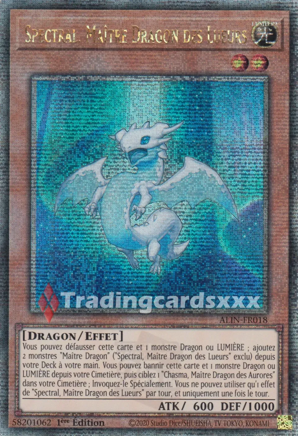 Yu-Gi-Oh! Spectral Maître Dragon Lueurs ALIN-FR018 carte