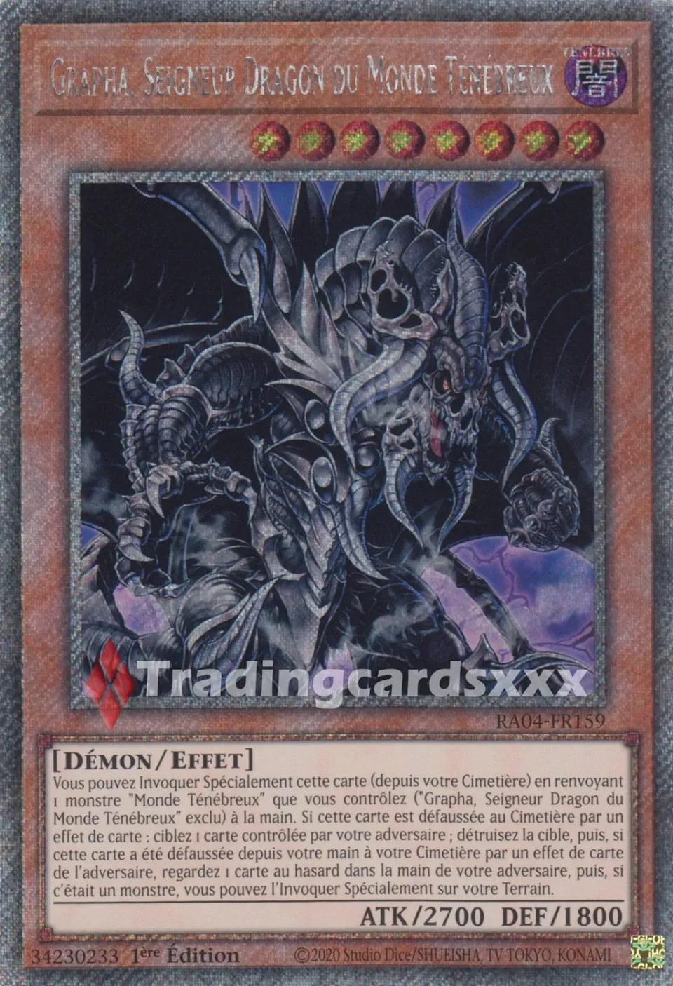 Yu-Gi-Oh! Grapha, Seigneur Dragon du Monde Ténébreux carte RA04-FR159