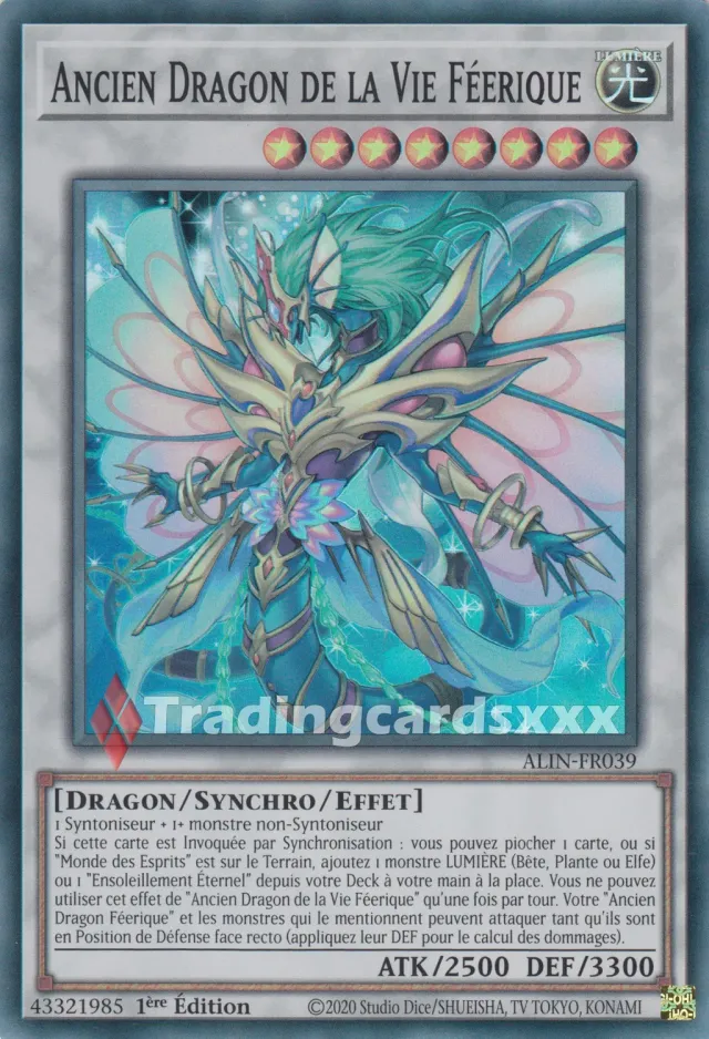 Yu-Gi-Oh! Ancien Dragon Vie Féerique ALIN-FR039 carte SR 1ère édition