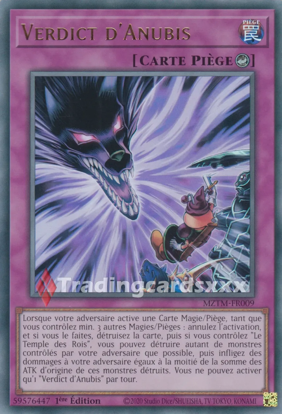 Yu-Gi-Oh! Verdict d’Anubis carte Ultra Rare française