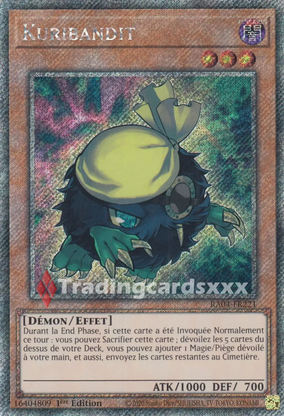 Yu-Gi-Oh! Kuribandit RA04-FR221 carte 1ère édition