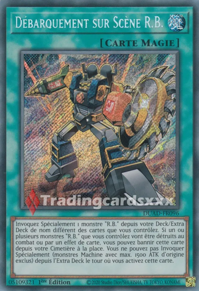 Yu-Gi-Oh! Débarquement sur Scène R.B. carte