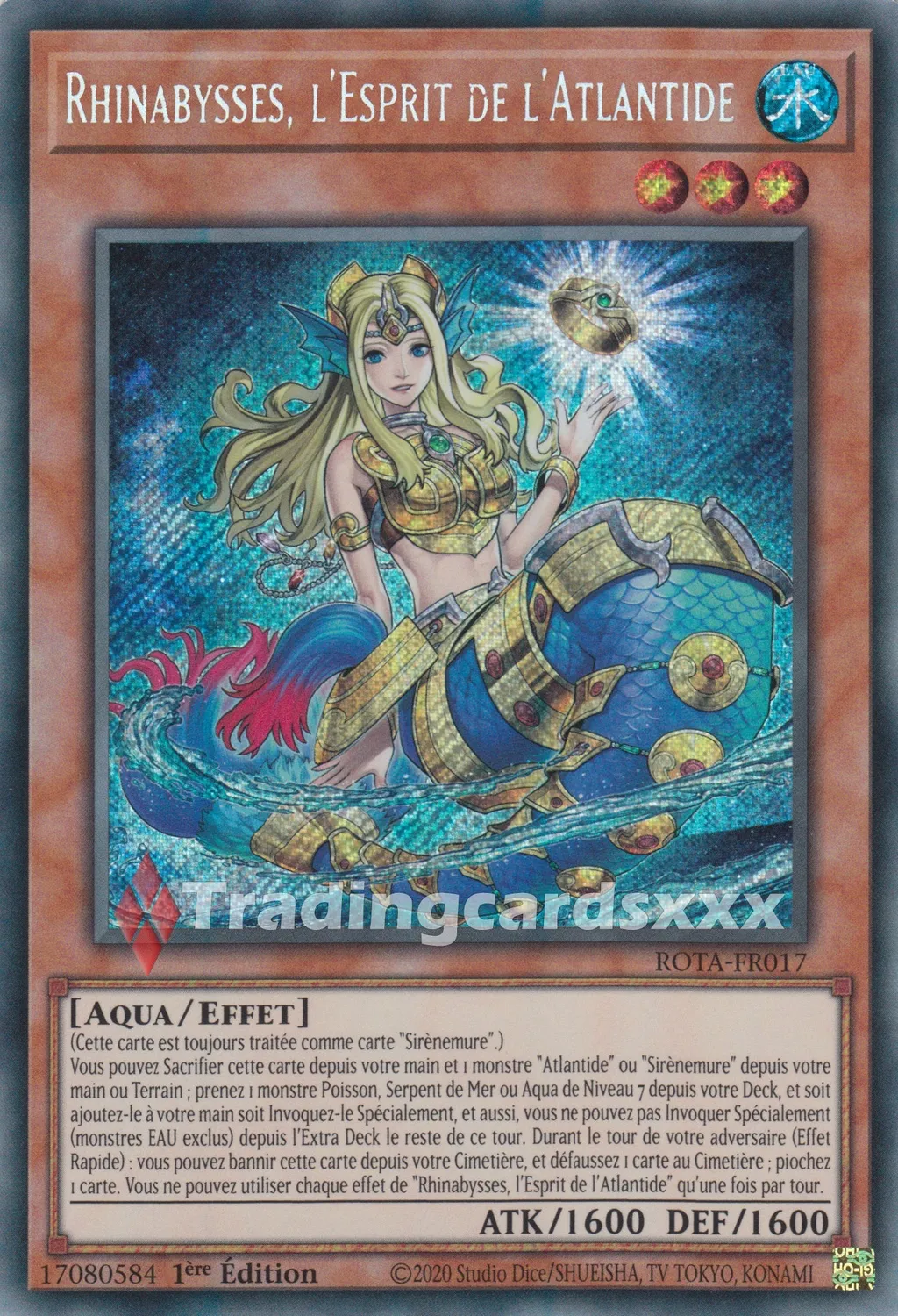 Yu-Gi-Oh! Rhinabysses l'Esprit de l'Atlantide carte à l'unité FR
